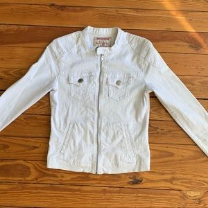 True Religion white denim jacket size M